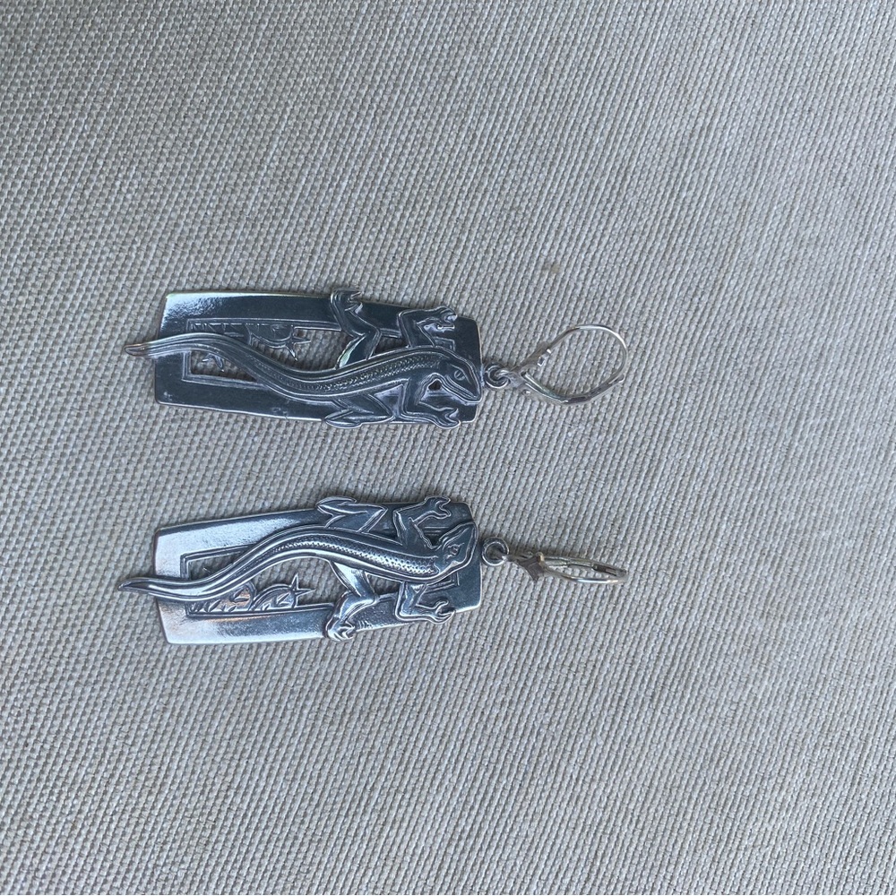 Kit Carson Silver Salamander earrings